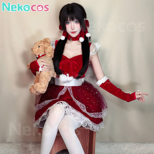 【Nekocos】Christmas Costume Women'S Cosplay Maid Outfit Suspender Dress | In Stock