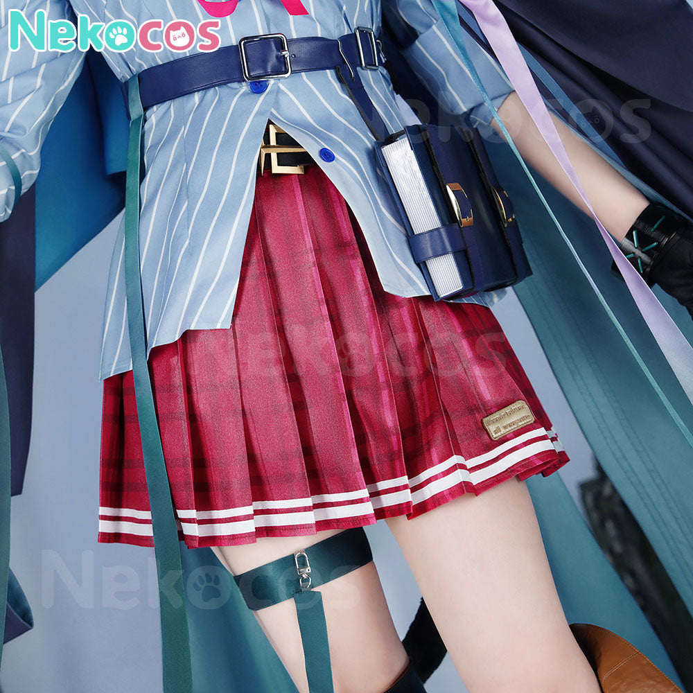【Nekocos】Game Arknights Cosplay Blaze Explosive Blue Flame Cosplay Costume Premium Edition | Custom-Tailor