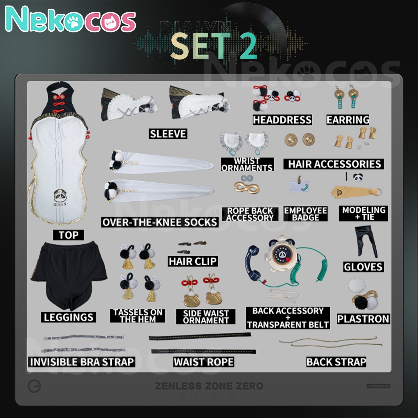【Nekocos】Game Zenless Zone Zero Cosplay Dialyn Cosplay Costume Premium Edition | In Stock
