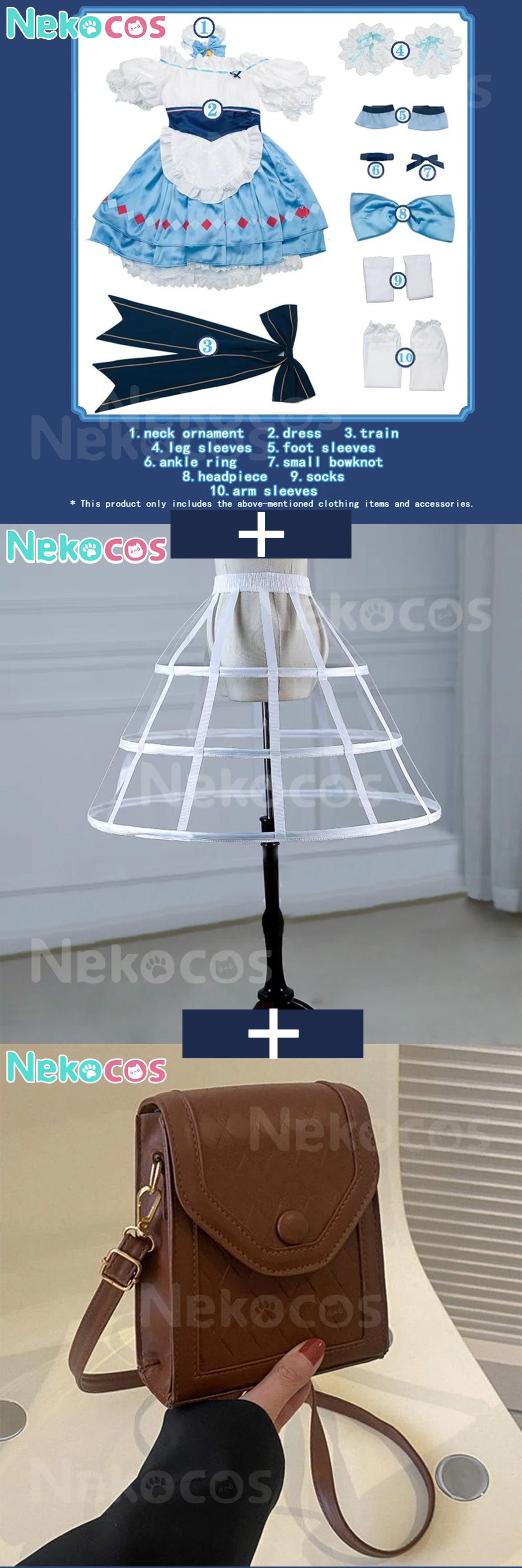 【Nekocos】Game Arknights Cosplay Eyjafjalla the Hvít Aska Cosplay Costume | In StockArknights,Costume,Game