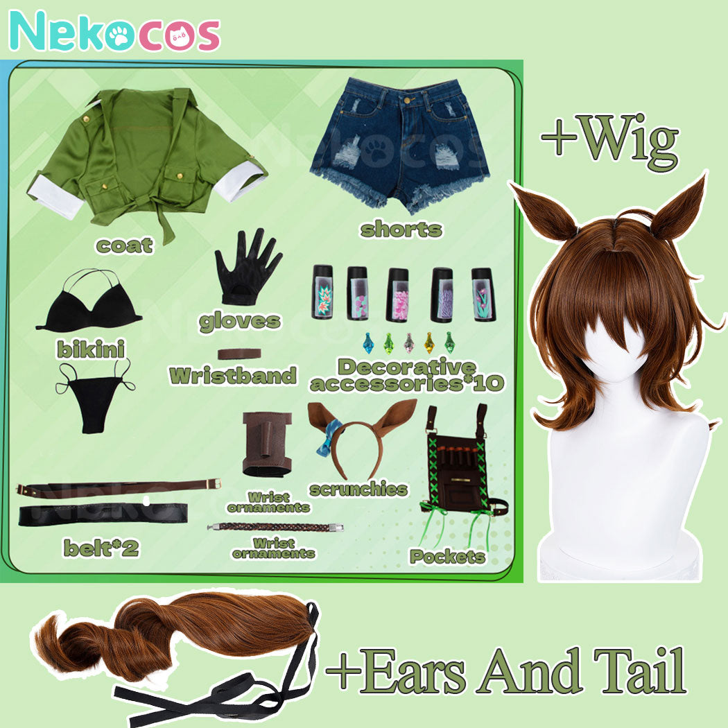 【Nekocos】Game Uma Musume Pretty Derby Cosplay Swimsuit Agnes Tachyon Cosplay Costume | Custom-Tailor
