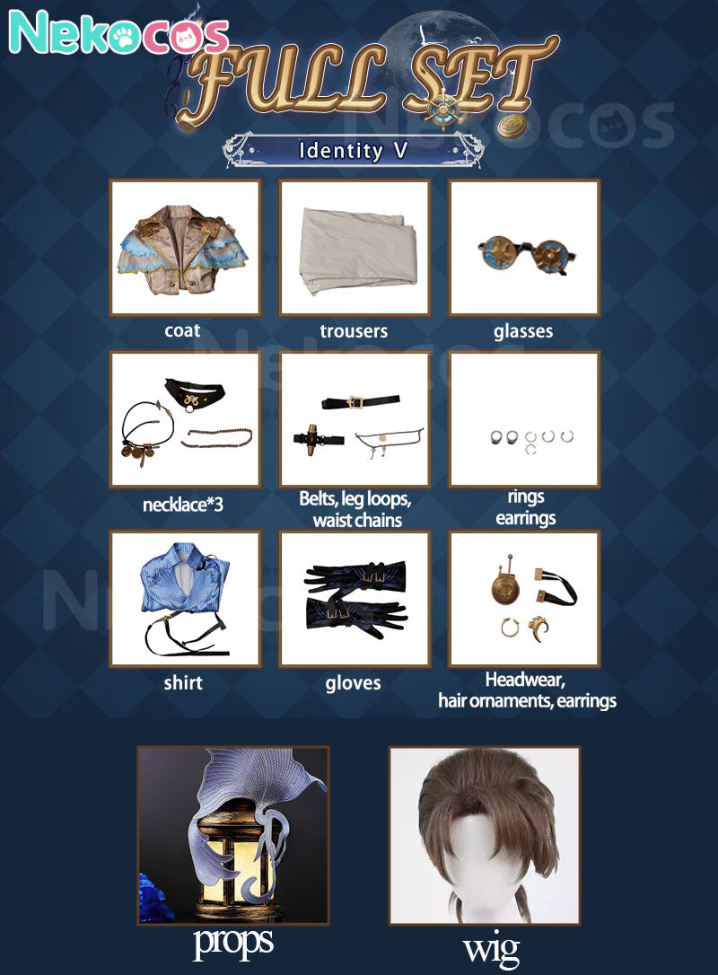 【Nekocos】Game Identity Ⅴ Cosplay Cabinet of Curiosities Mercenary Naib Subedar Cosplay Costume Premium Edition | Custom-TailorCostume,Game,Identity Ⅴ