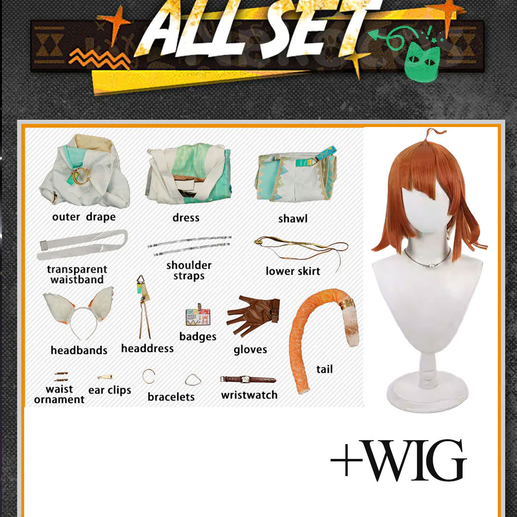 【Nekocos】Game Arknights Cosplay Papyrus Cosplay Costume Premium Edition | Custom-Tailor