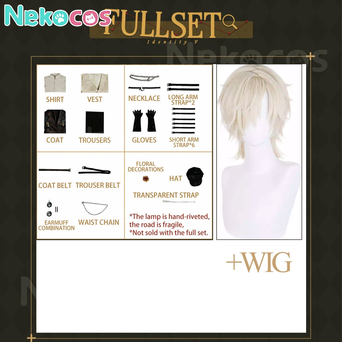 【Nekocos】Game Identity V Cosplay Nether Pact Andrew Kreiss Cosplay Costume Premium Edition | Custom-Tailor