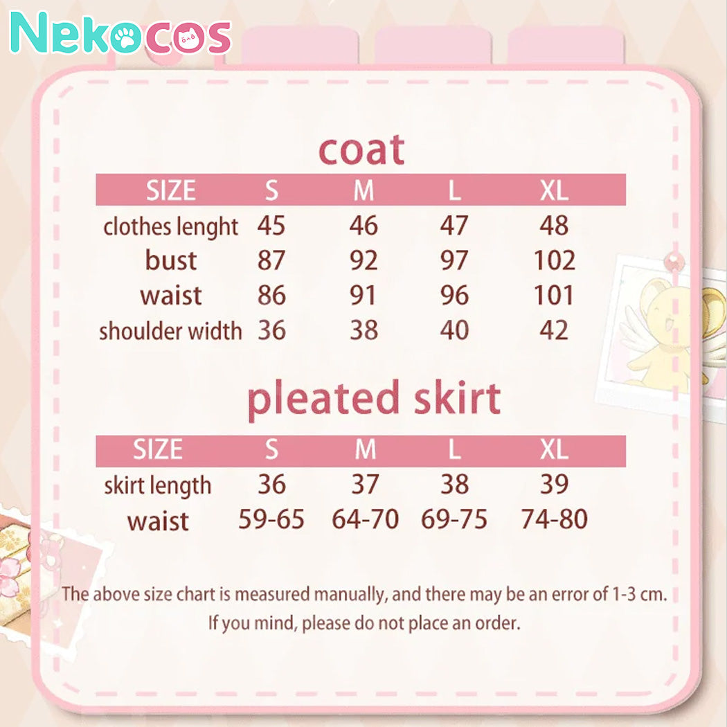 【Nekocos】Anime Cardcaptor Sakura Cosplay Kinomoto Sakura School Uniform Cosplay Costume Premium Edition | Custom-TailorAnime,Cardcaptor Sakura,Costume