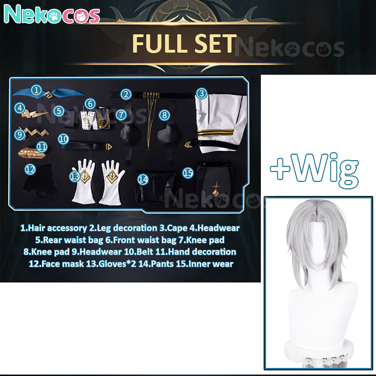 【Nekocos】Game Arknights Cosplay Ulpianus Attention to the Abyss Cosplay Costume | In Stock