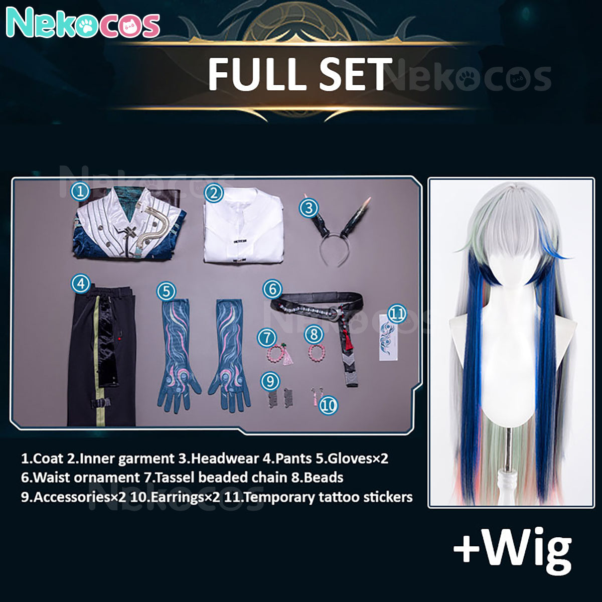 【Nekocos】Game Arknights Cosplay Yi Cosplay Costume Premium Edition | Custom-Tailor