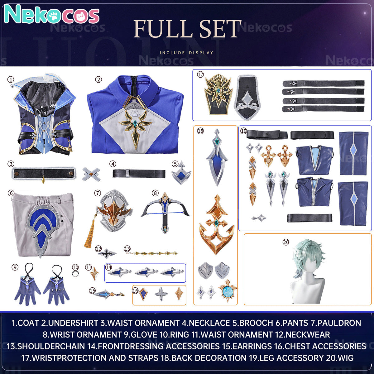 Genshin Impact Lohen Cosplay Costume - Premium Custom EditionCostume,Game,Genshin Impact