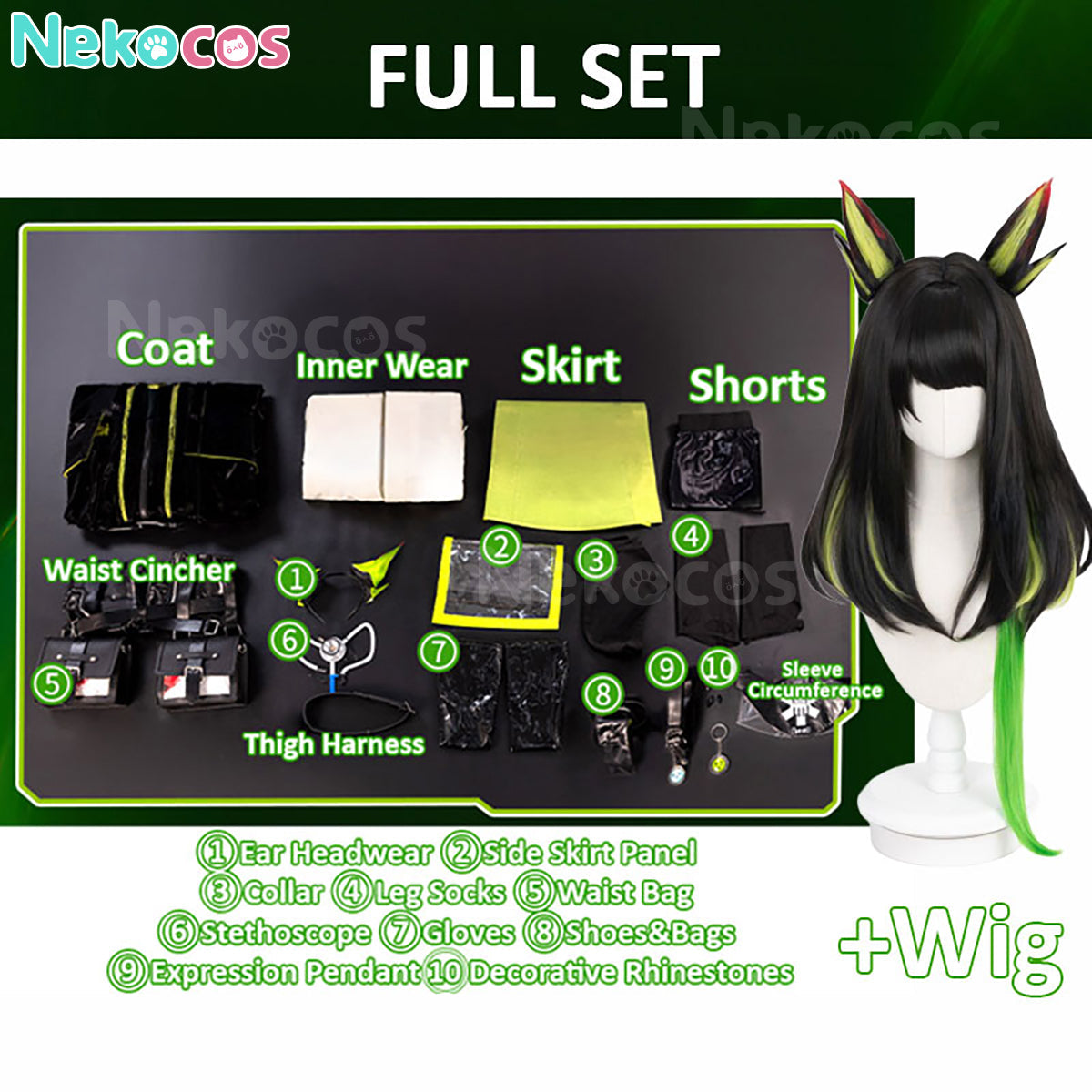 【Nekocos】Game Arknights Cosplay Mon3tr Cosplay Costume Premium Edition | In Stock