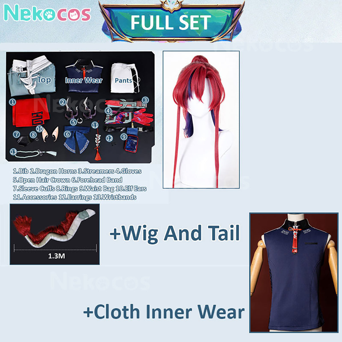 【Nekocos】Game Arknights Cosplay Yu Cosplay Costume Premium Edition | Custom-Tailor