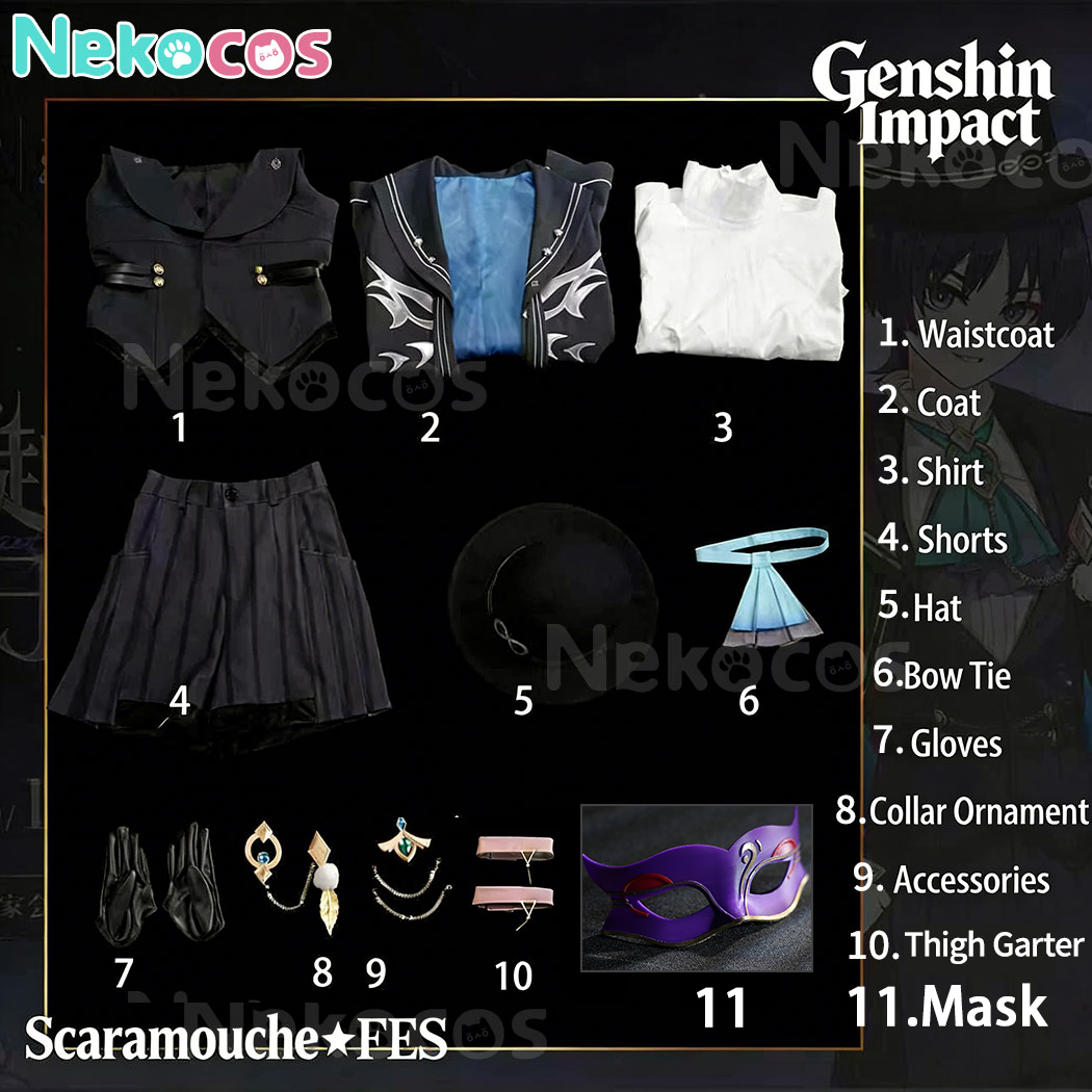 Genshin Impact Scaramouche Cosplay Costume | In Stock NowCostume,Game,Genshin Impact