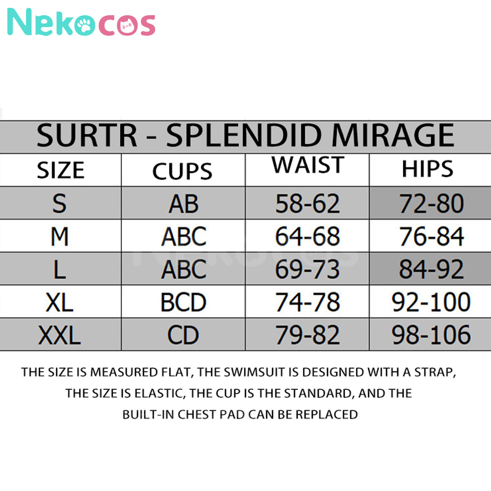 【Nekocos】Game Arknights Cosplay Surtr Swimsuit Cosplay Costume Premium Edition | Custom-TailorArknights,Costume,Game