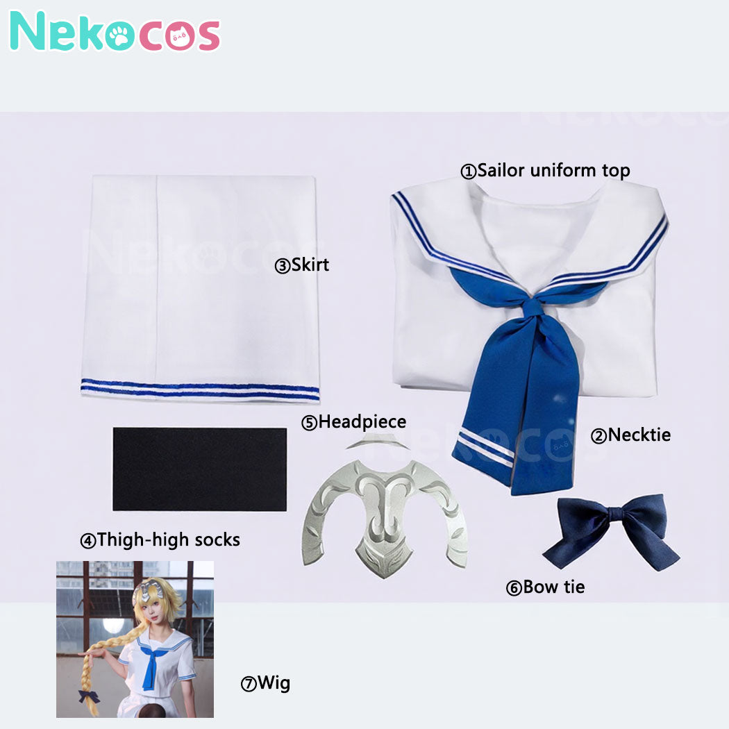 【Nekocos】Game Fate Grand Order Cosplay Jeanne d'Arc (Alter) Jalter&Jeanne d'Arc Jeanne School Uniform Cosplay Costume | In Stock