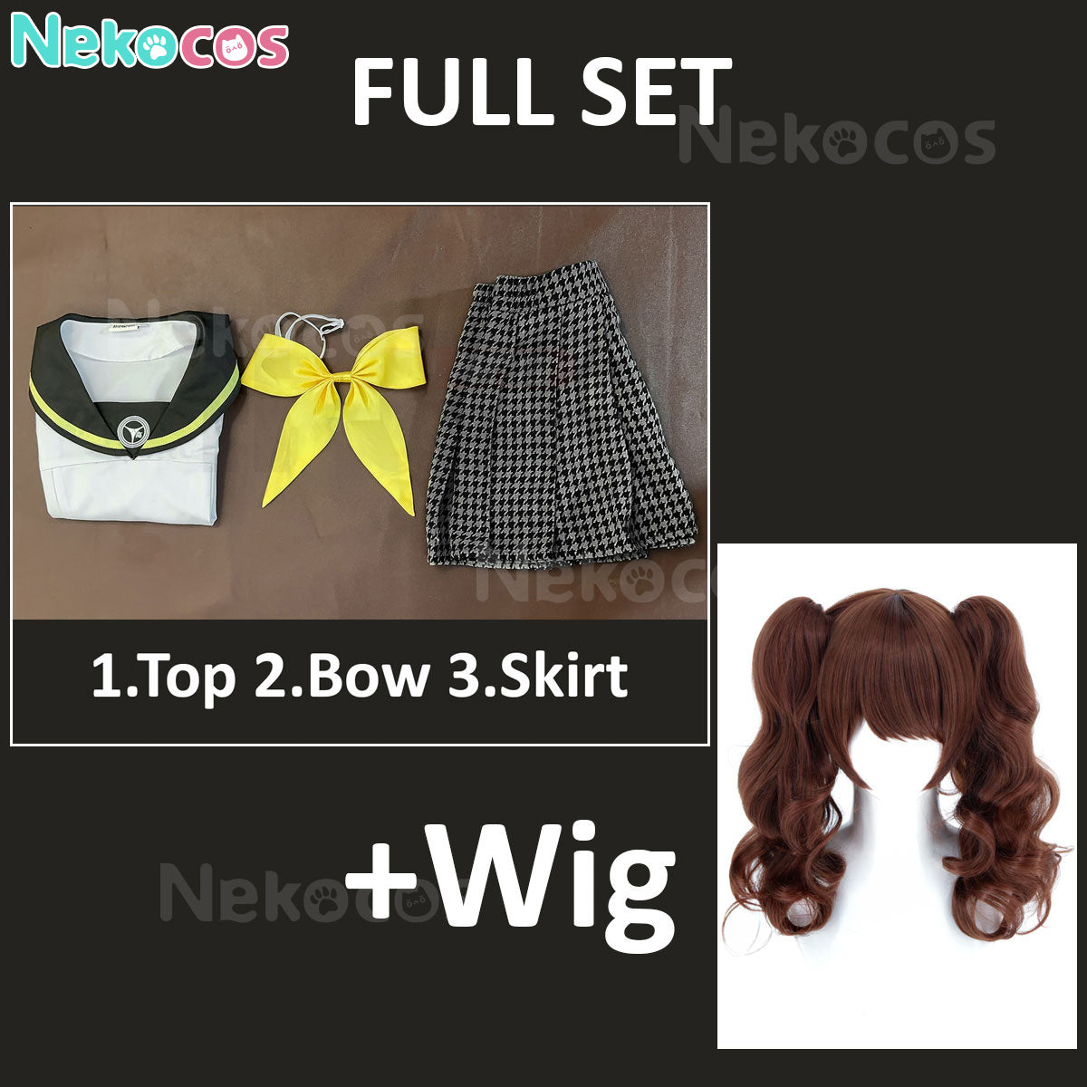 【Nekocos】Game Cosplay Kujikawa Rise School Uniform Cosplay Costume | In Stock