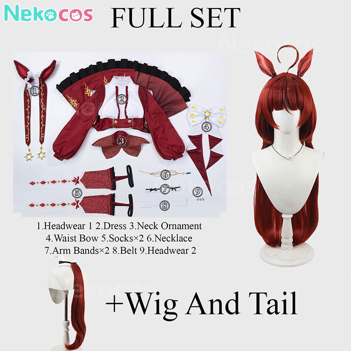 【Nekocos】Game Cosplay Red Desire Cosplay Costume | Custom-Tailor