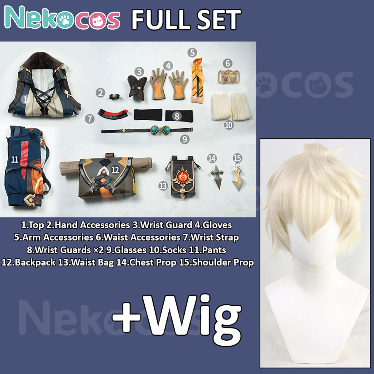 Genshin Impact Bennett Cosplay Costume - Custom TailoredCostume,Game,Genshin Impact
