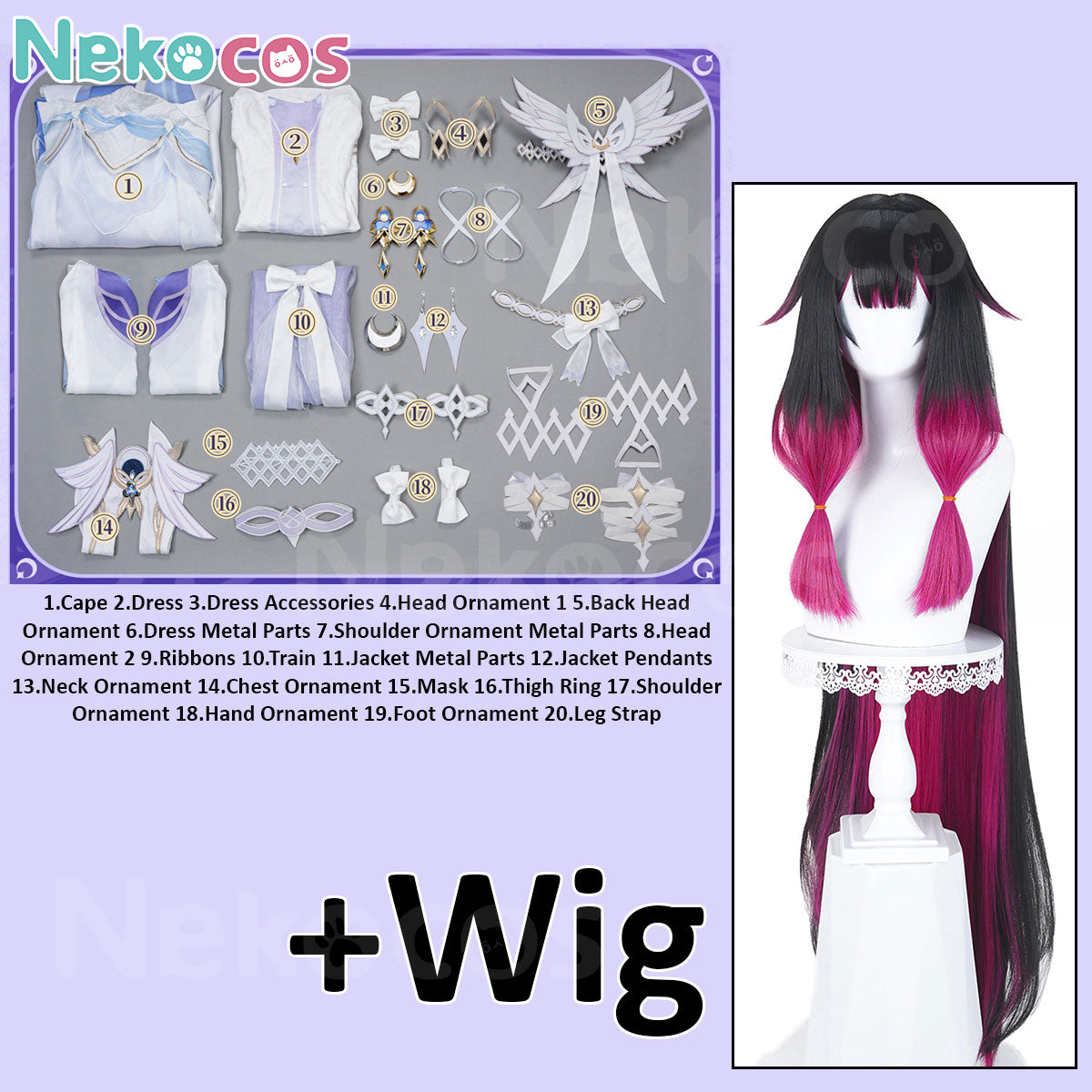 Columbina Moon Maiden Cosplay Costume | Custom-TailorCostume,Game,Genshin Impact