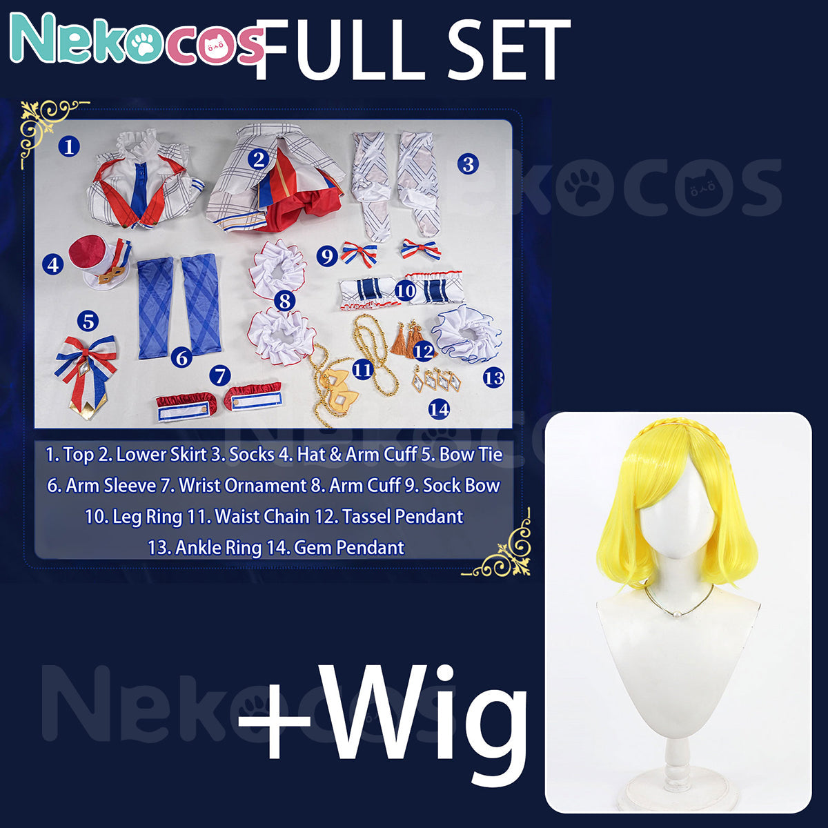 【Nekocos】Game Cosplay Falulu&Fuwari Midorikaze Cosplay Costume | In Stock