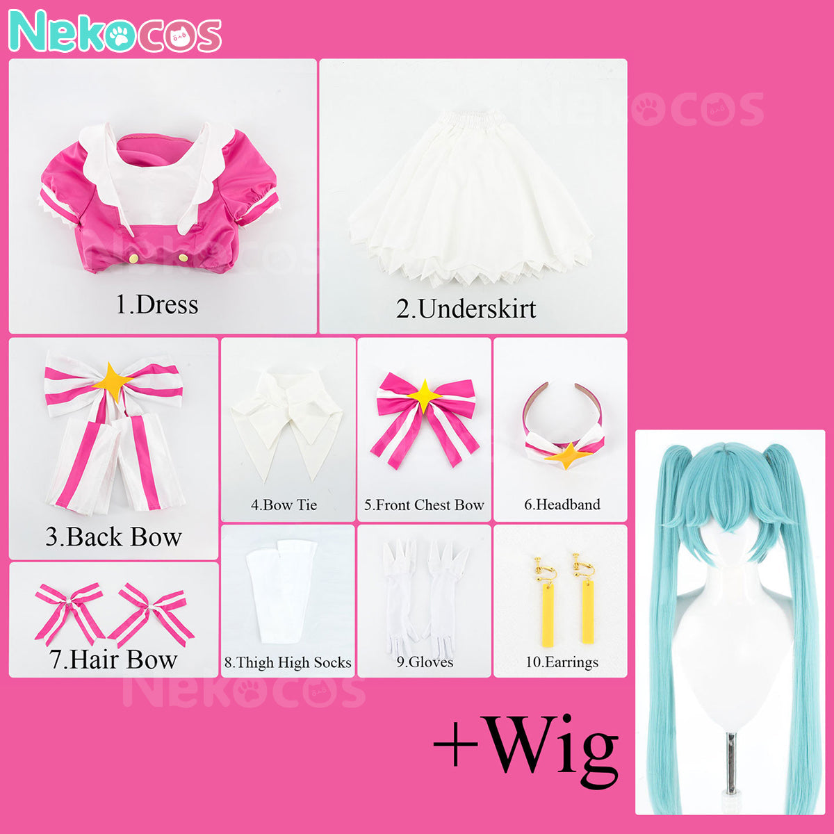 【Nekocos】Vocaloid Imasugu Rinne Miku Cosplay Costume | In Stock