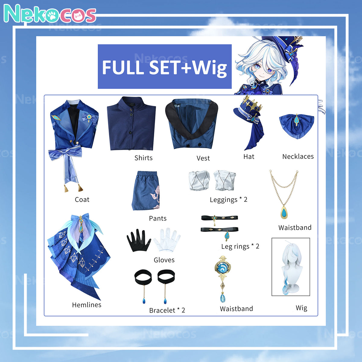 Furina De Fontaine Cosplay Costume - Premium Edition In StockCostume,Game,Genshin Impact