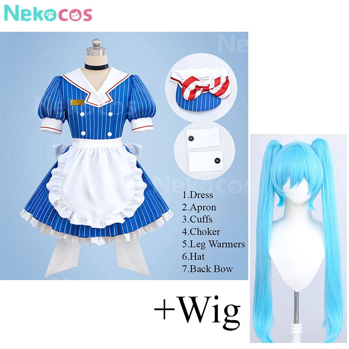 【Nekocos】Vocaloid Mesmerizer Miku Cosplay Costume | In Stock