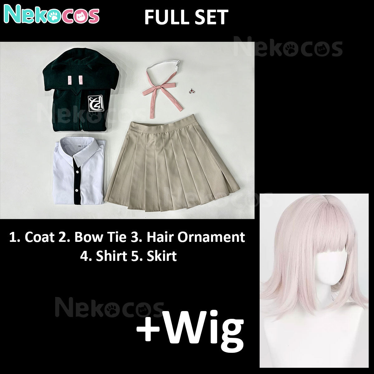【Nekocos】Game Cosplay Nanami Chiaki Cosplay Costume | In Stock