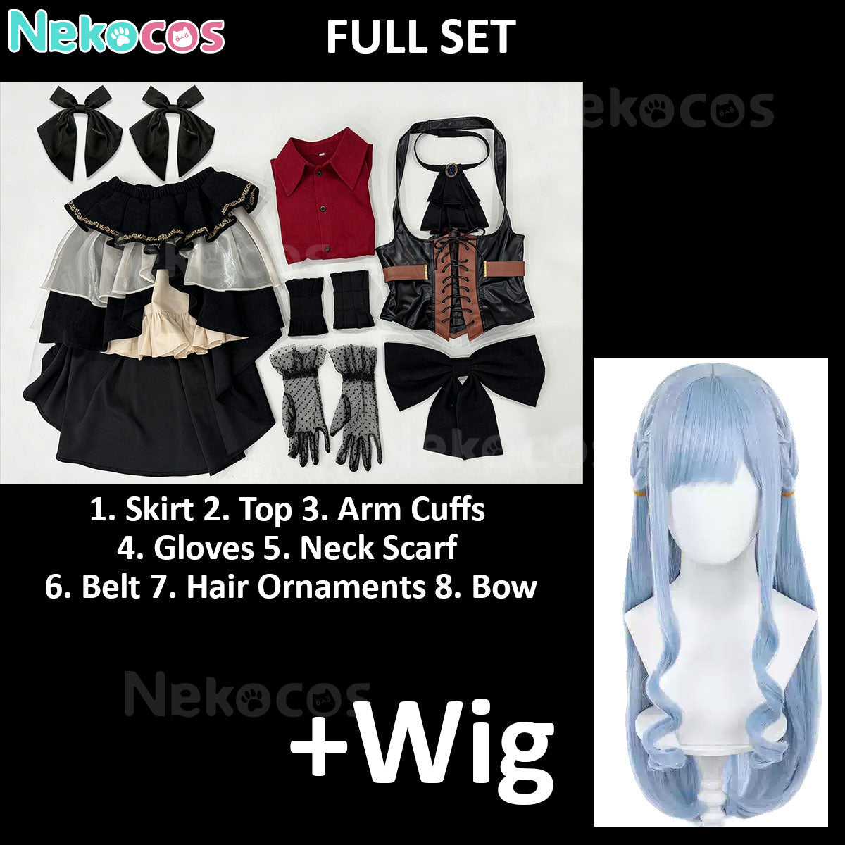 【Nekocos】Game BanG Dream! Ave Mujica Cosplay Sakiko Togawa Oblivionis Cosplay Costume | In Stock