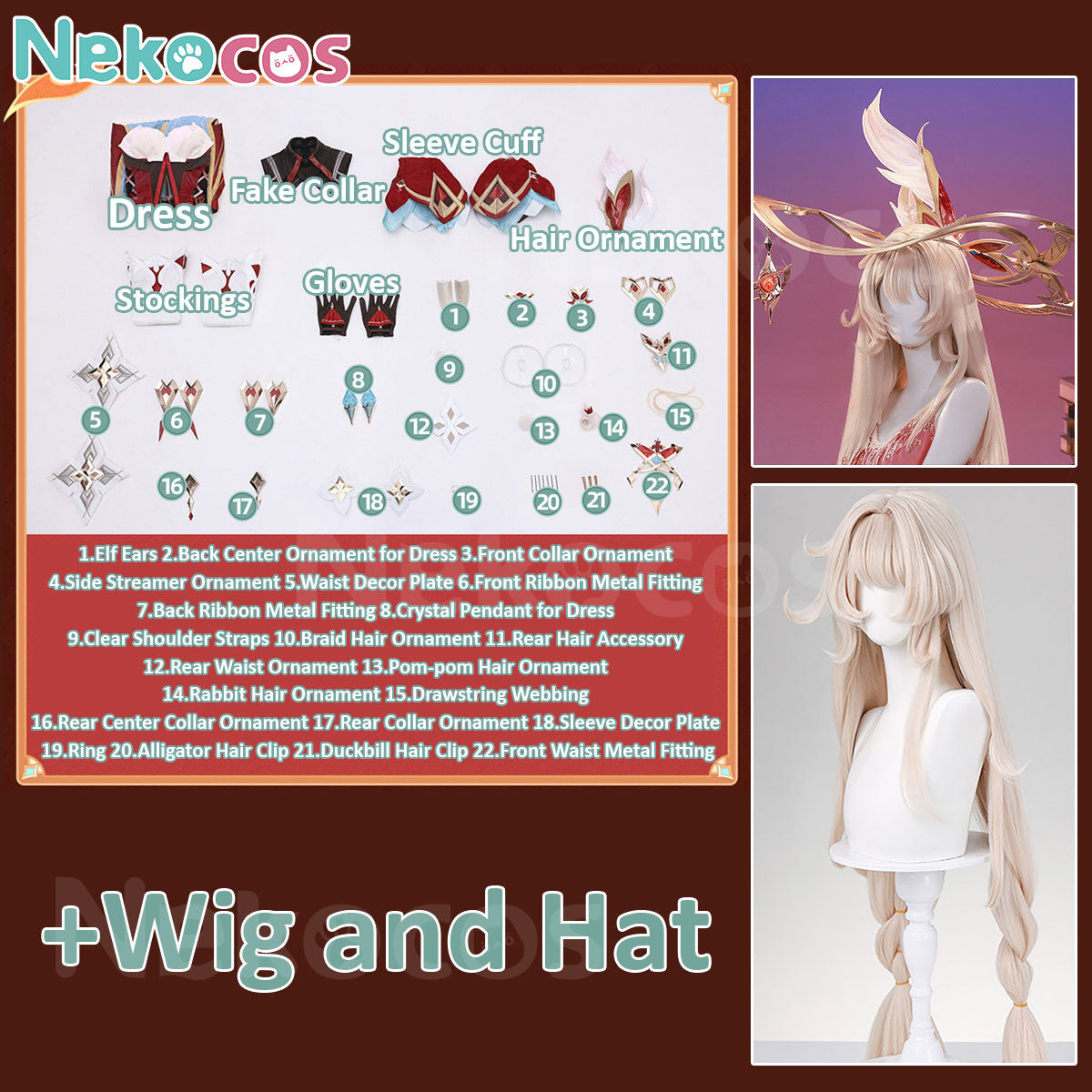 【Nekocos】Game Genshin Impact Cosplay Alice Hexenzirkel Cosplay Costume Premium Edition | Custom-Tailor