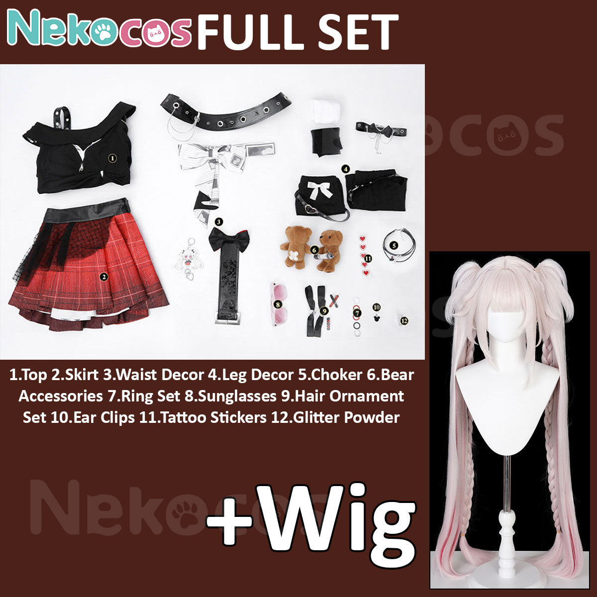 Full set of accessories including wig for 【Nekocos】Game Honkai: Star Rail Cosplay Sparxie Cosplay Costume | Custom-Tailor