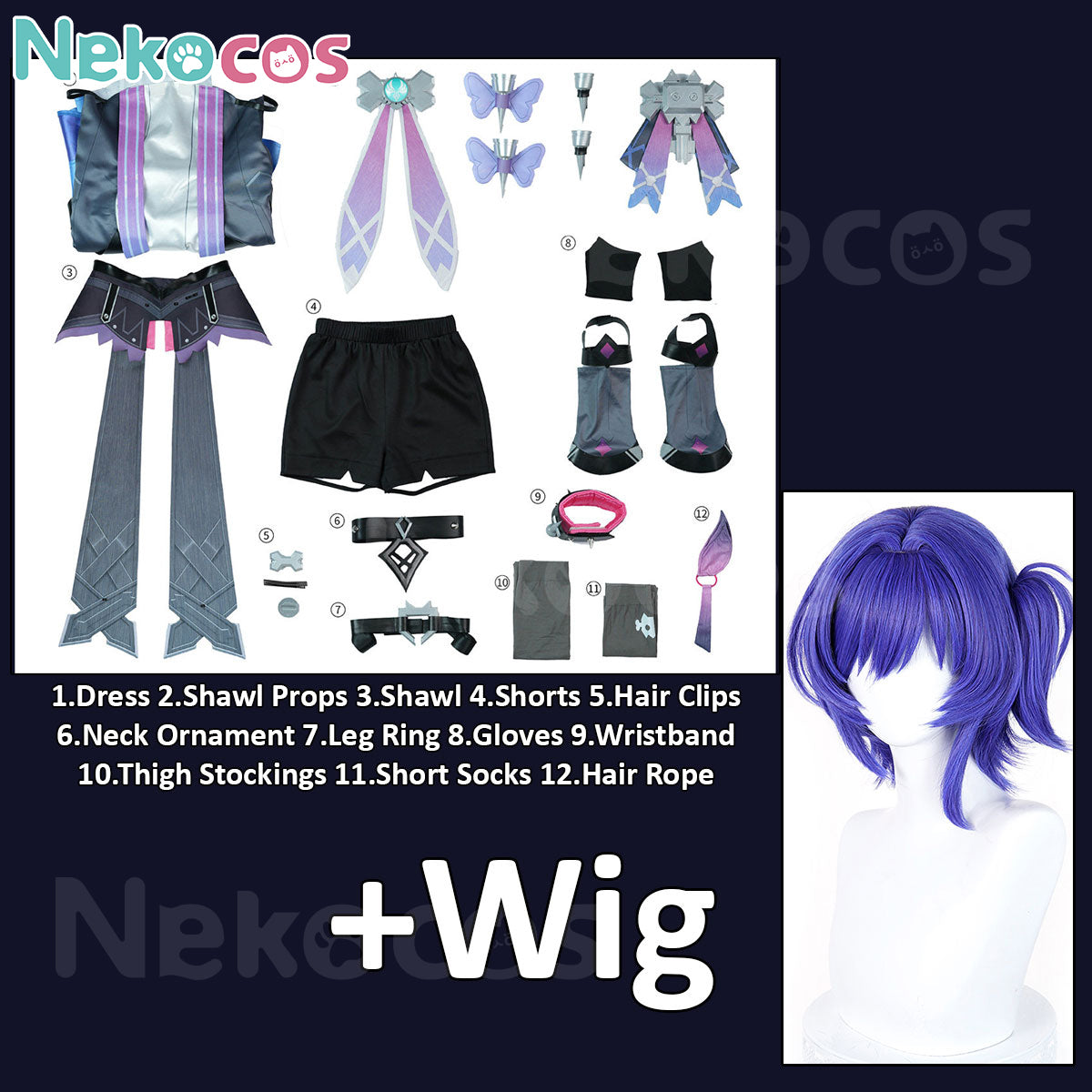 Genshin Impact Prune Cosplay Costume – Custom Tailored by NekocosCostume,Game,Genshin Impact