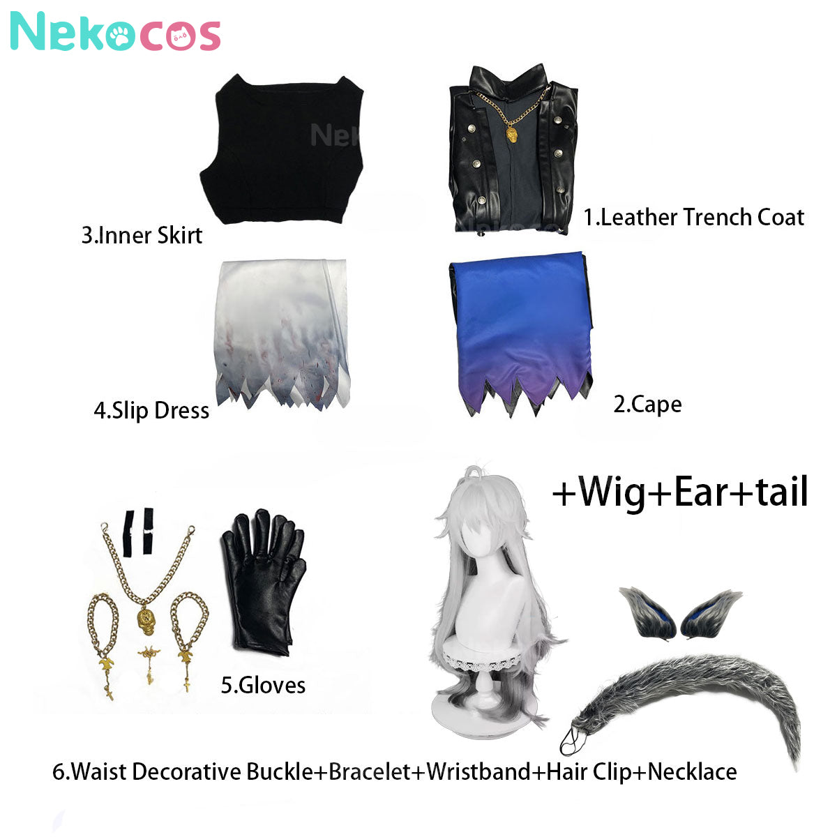 【Nekocos】Game Arknights Cosplay Lappland Refined Horrormare Cosplay Costume Premium Edition | In Stock