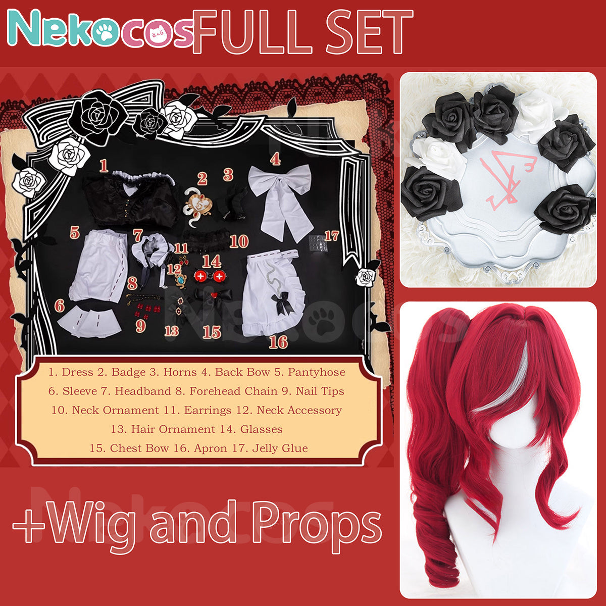 Crimson Priestess Cosplay Costume | Available at NekocosCostume,Game,Identity Ⅴ