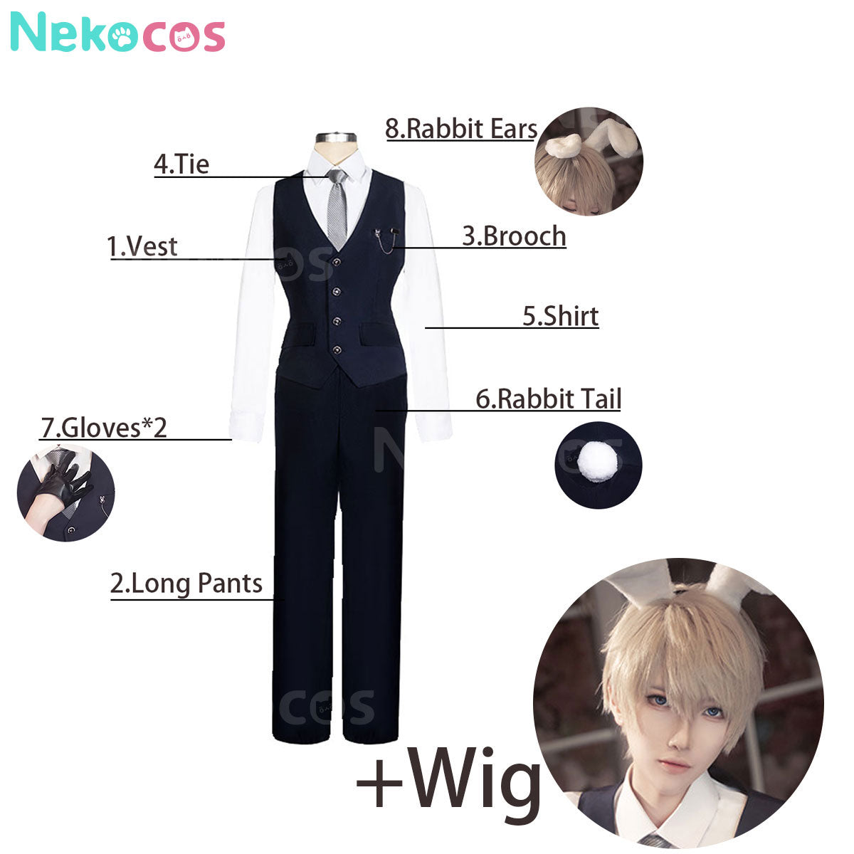 Xavier Fluffy Trap Cosplay Costume - In Stock NowCostume,Game,Love and Deepspace