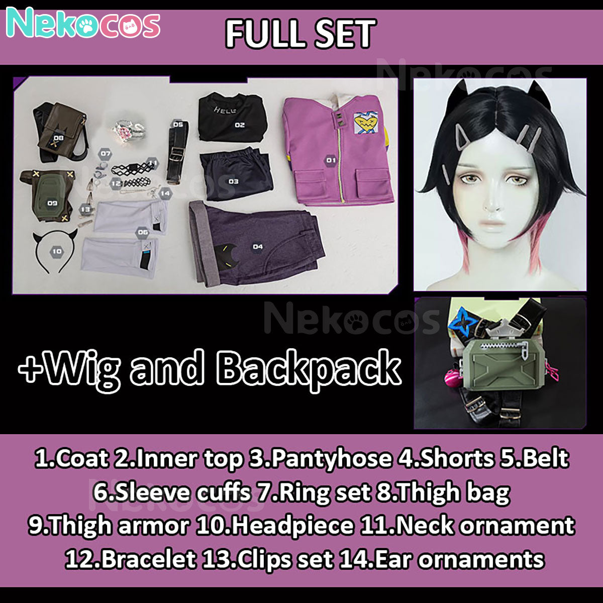 【Nekocos】Game Valorant Cosplay Clov Cosplay Costume | In Stock