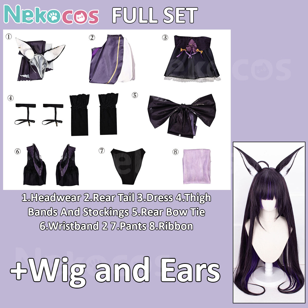 Azur Lane Musashi Cosplay Costume - Purest Wisteria StyleAzur Lane,Costume,Game