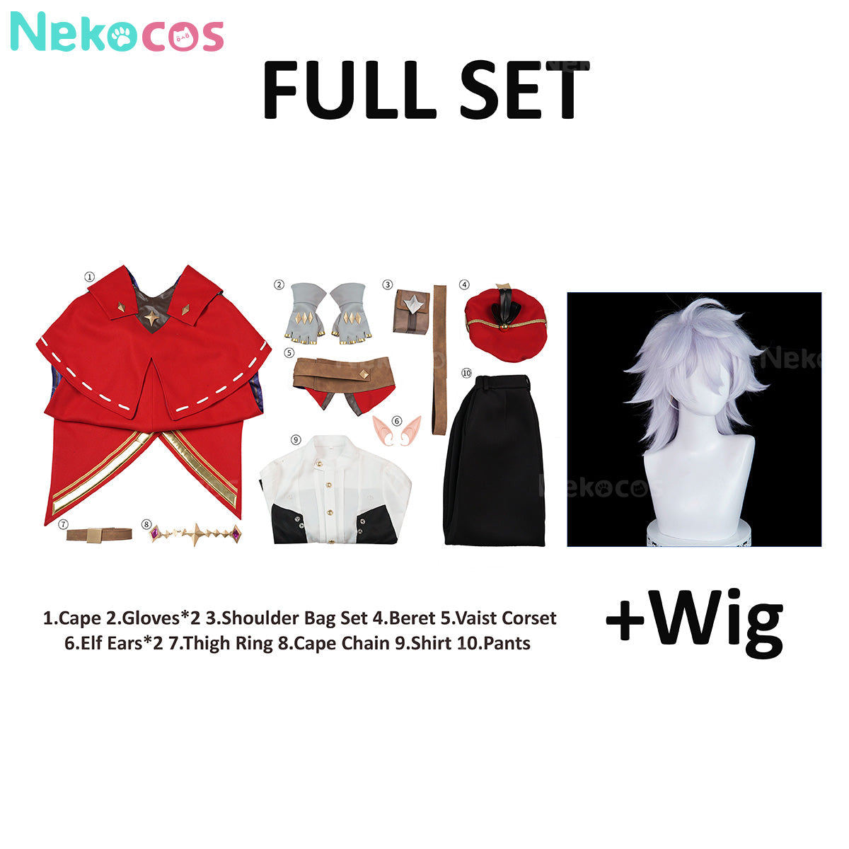 Roco Kingdom Enzo Cosplay Costume - Premium Custom-TailorCostume,Game,Roco Kingdom