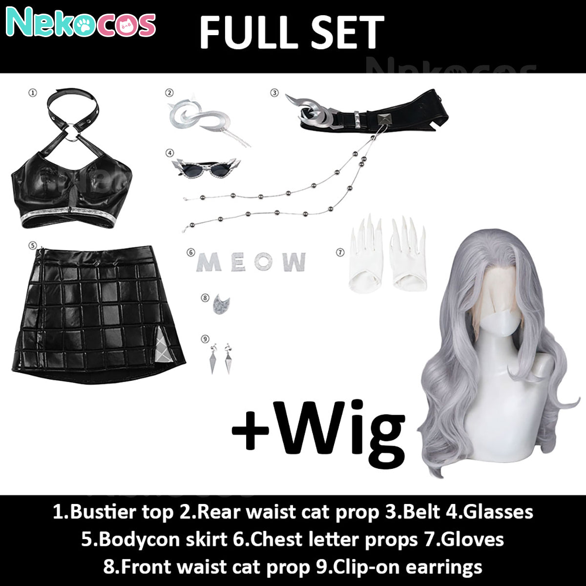 【Nekocos】Game Rivals Black Cat Urban Predator Cosplay Costume | Custom-Tailor