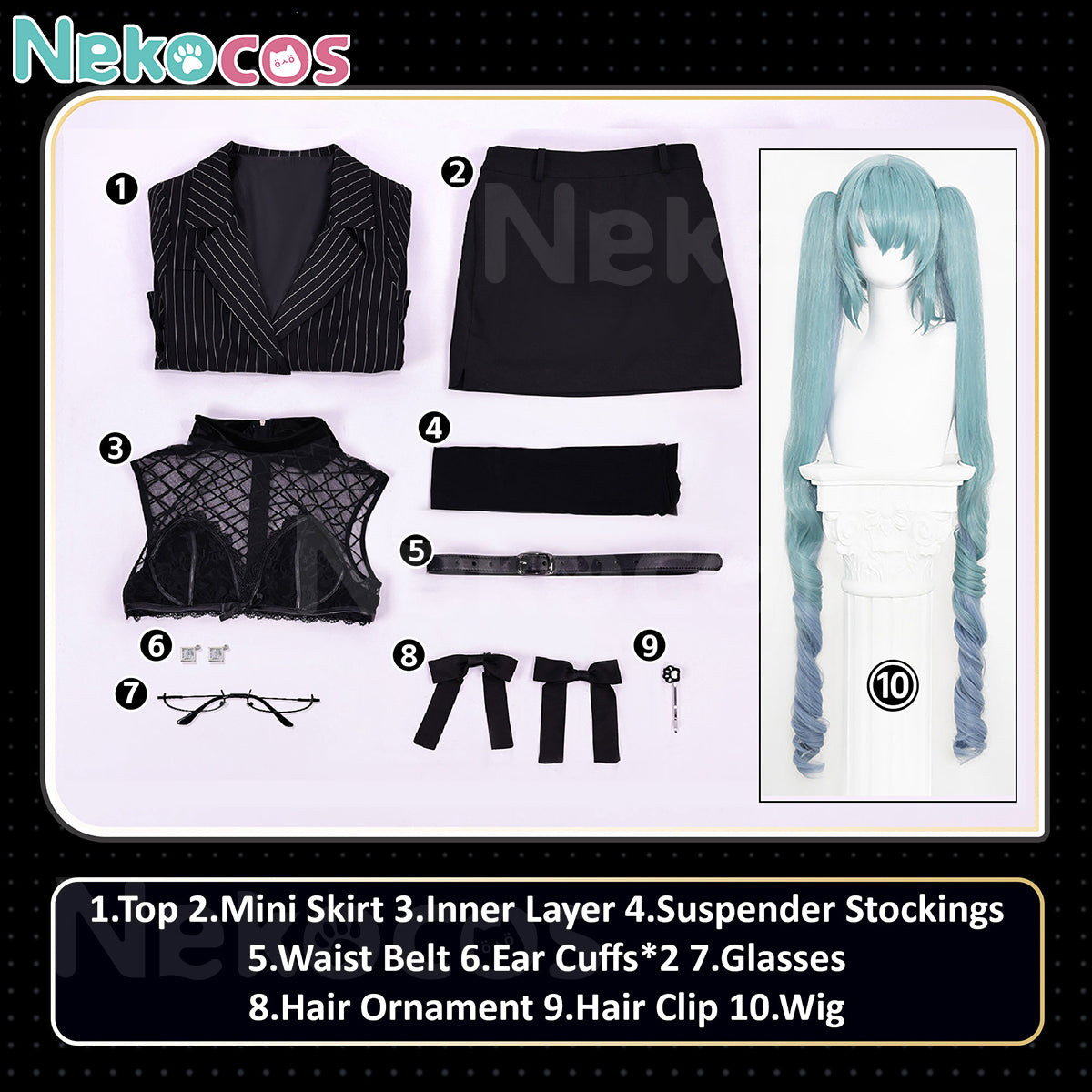 【Nekocos】Game Cosplay Privaty Sharp Lesson Cosplay Costume | In Stock