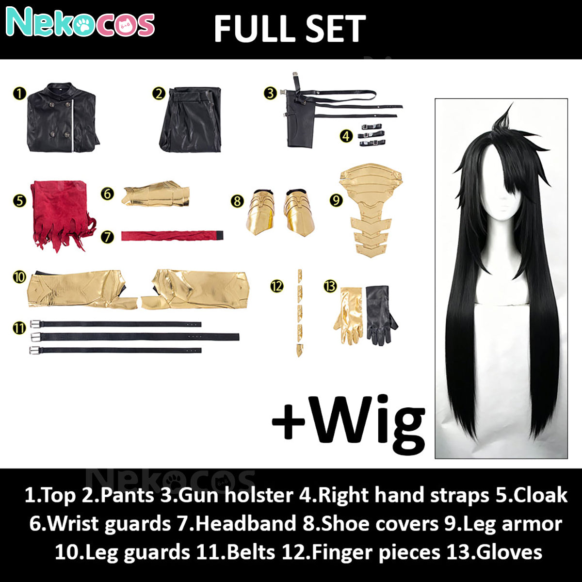 【Nekocos】Game Cosplay Vincent Valentine Cosplay Costume | Custom-Tailor