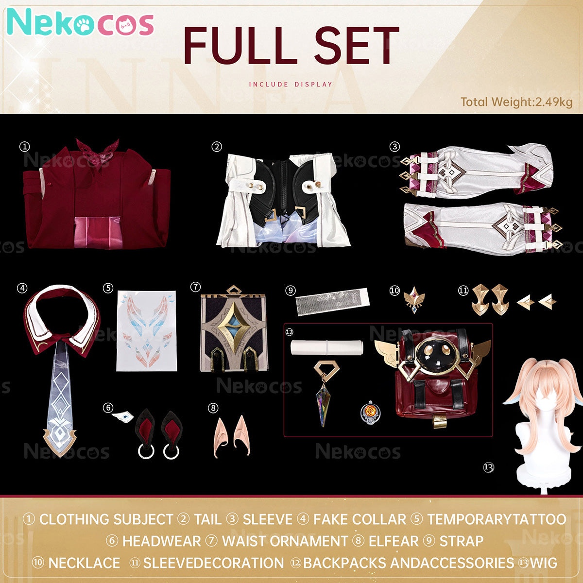Genshin Impact Linnea Cosplay Costume - Custom TailoredCostume,Game,Genshin Impact
