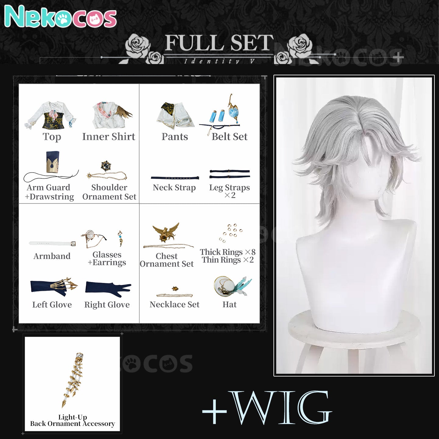 【Nekocos】Game Identity V Cosplay Unidentified Phenomena Cosplay Costume Premium Edition | Custom-Tailor