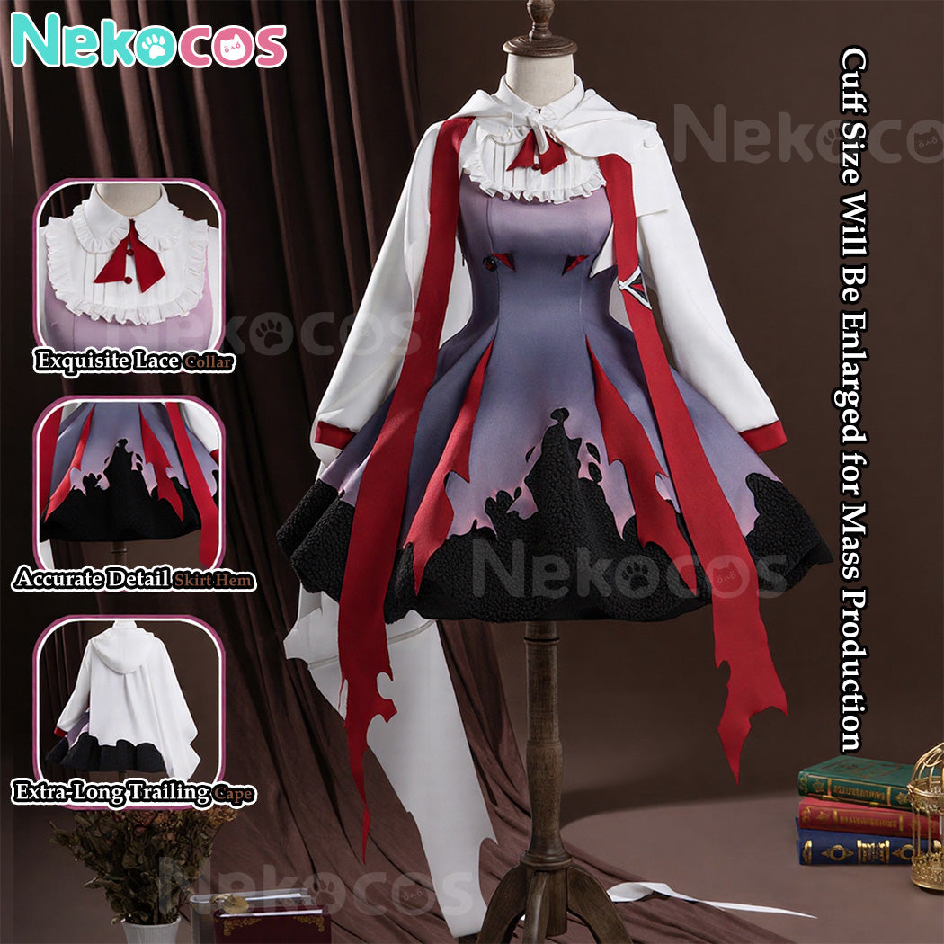 【Nekocos】Game Arknights Cosplay Eyjafjalla the Hvít Aska Cosplay Costume | Custom-Tailor