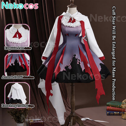 【Nekocos】Game Arknights Cosplay Eyjafjalla the Hvít Aska Cosplay Costume | Custom-Tailor