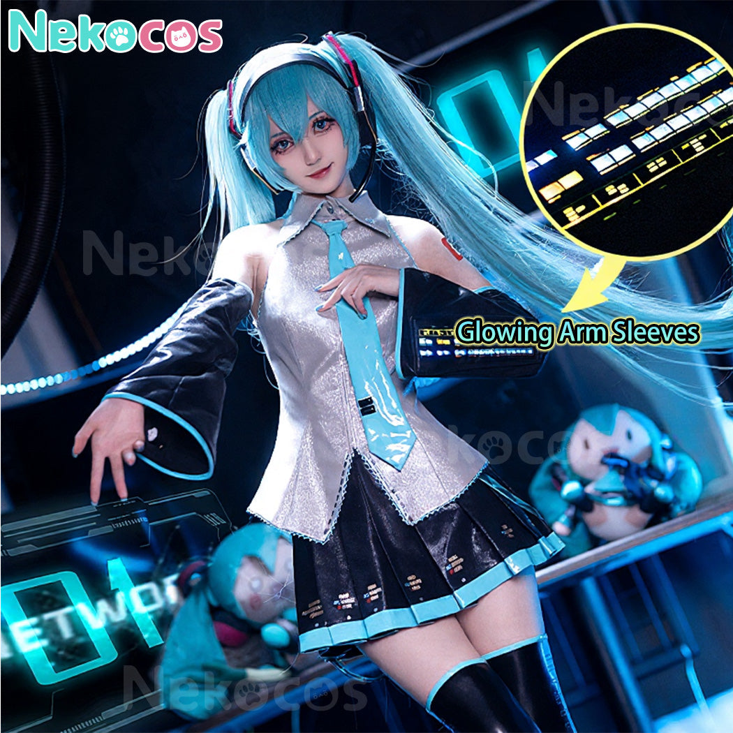 【Nekocos】Vocaloid Hatsune Miku Cosplay Snow Hatsune Cosplay Costume Premium Edition | In Stock