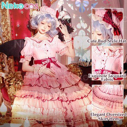 【Nekocos】Game Cosplay Remilia Scarlet Cosplay Costume Premium Edition | Custom-Tailor