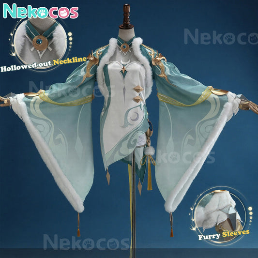 【Nekocos】Game Genshin Impact Cosplay Zibai Cosplay Costume | In Stock