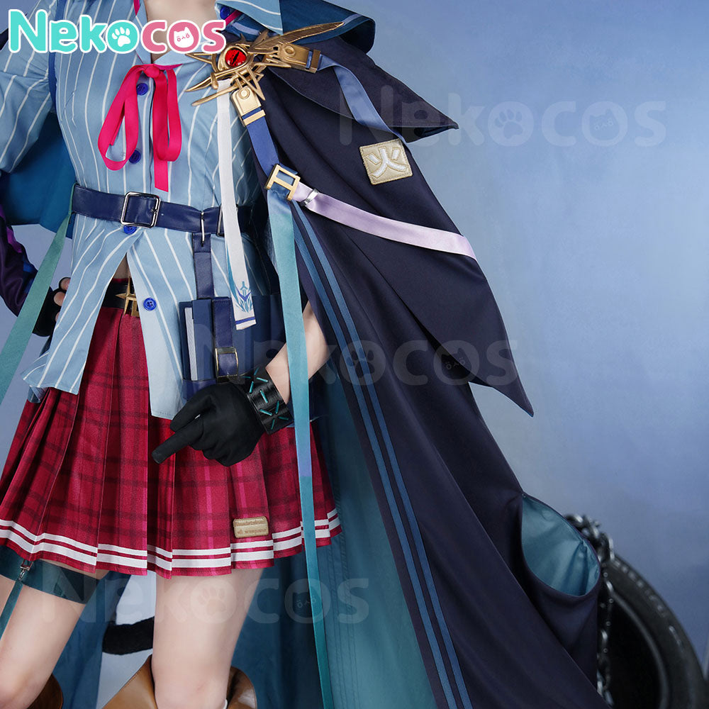【Nekocos】Game Arknights Cosplay Blaze Explosive Blue Flame Cosplay Costume Premium Edition | Custom-Tailor