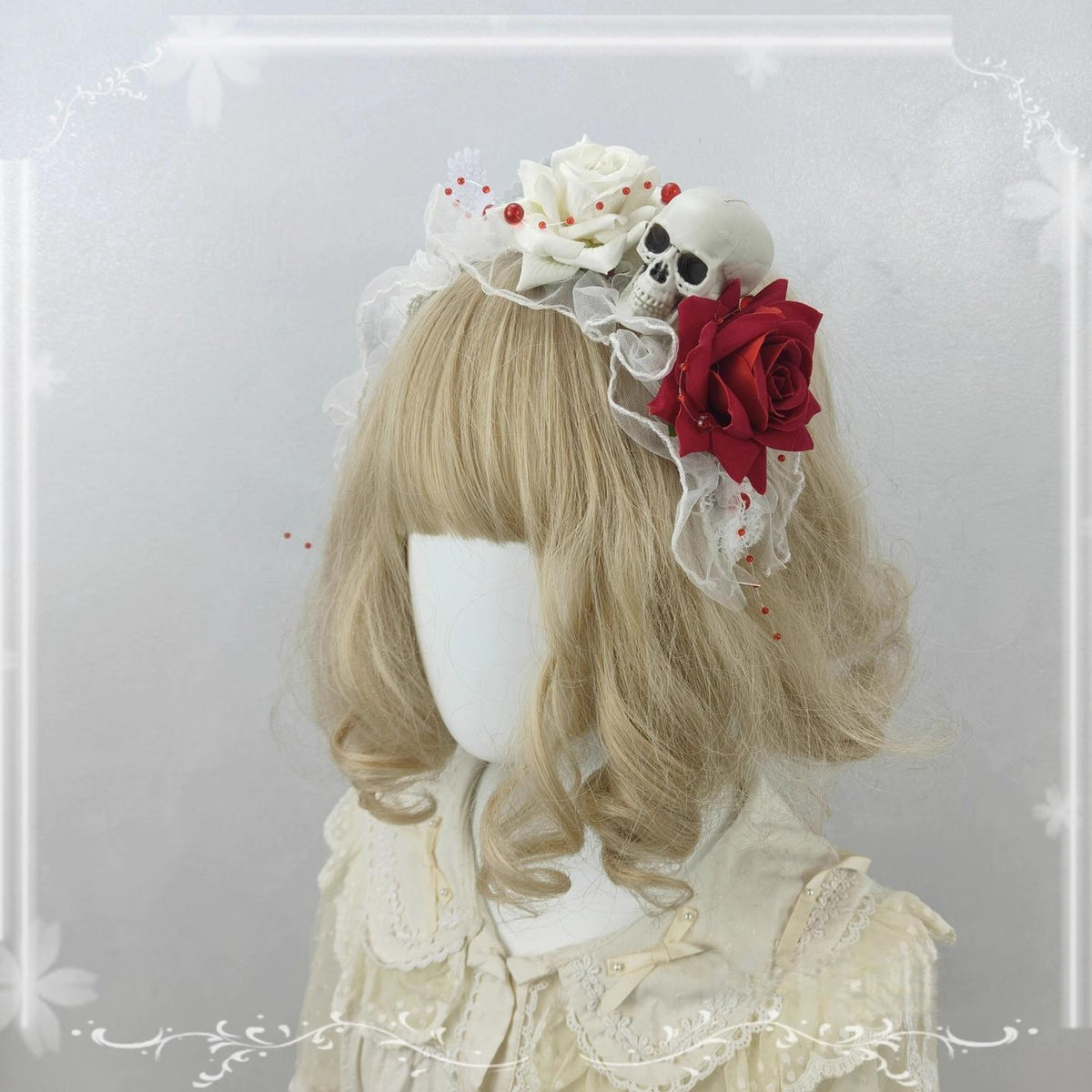 Halloween Gothic Lolita Accessories, White Bride Style