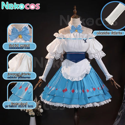 【Nekocos】Game Arknights Cosplay Eyjafjalla the Hvít Aska Cosplay Costume | In Stock