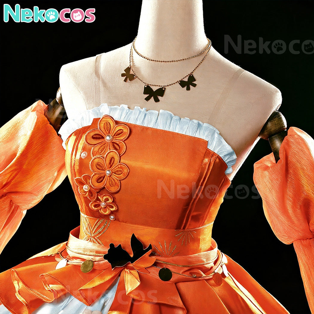 【Nekocos】Game Genshin Impact Cosplay Yoimiya Splendid Festivity Cosplay Costume | Custom-Tailor